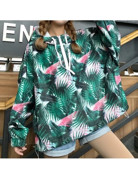 Hoodies & Sweatshirts 2019 Fashion Oversized Hoodie Women Harajuku Hip Hop Loose Streetwear Plant Print Hipster Autumn Top Bl...