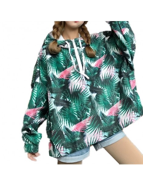 Hoodies & Sweatshirts 2019 Fashion Oversized Hoodie Women Harajuku Hip Hop Loose Streetwear Plant Print Hipster Autumn Top Bl...