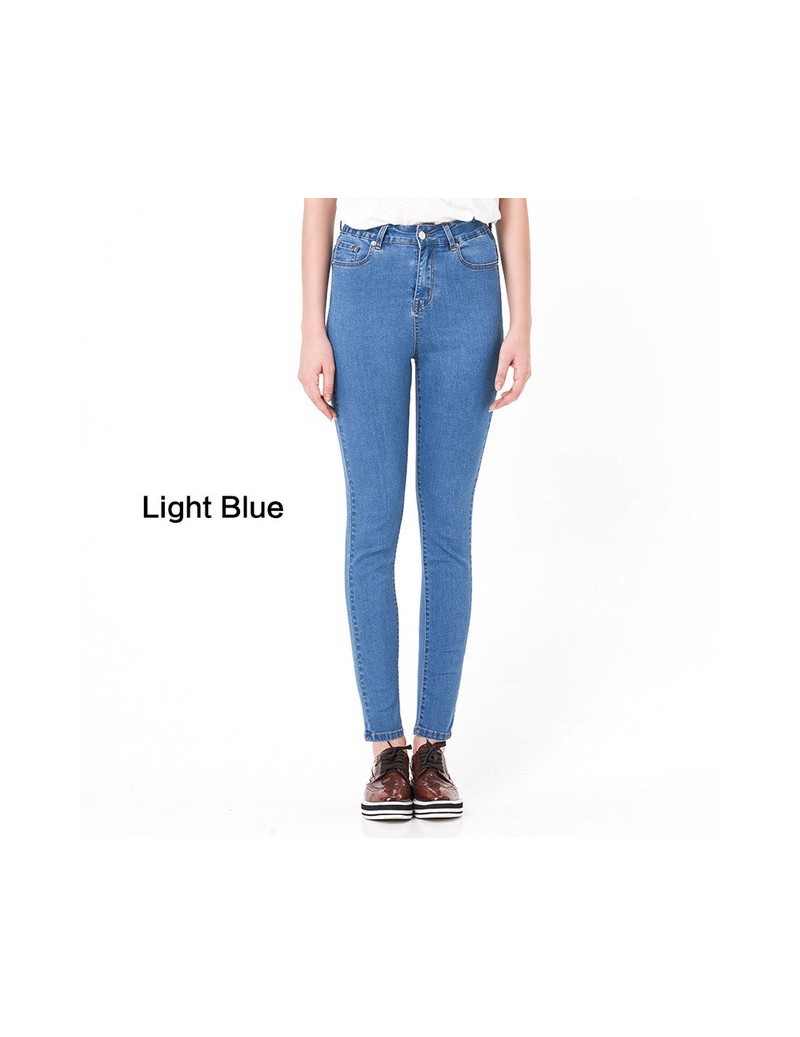 2018 spring Jeans For Women Skinny High Waist plus size Blue Denim Pencil Stretch Trousers for woman - light blue 5292 - 361...