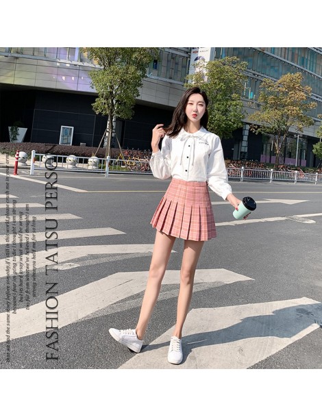 Skirts Women Plus Size XS-2XL Shorts Skirts Female 2019 Summer A line Sun School High Waist Pleated Skirt Female Korean Elega...