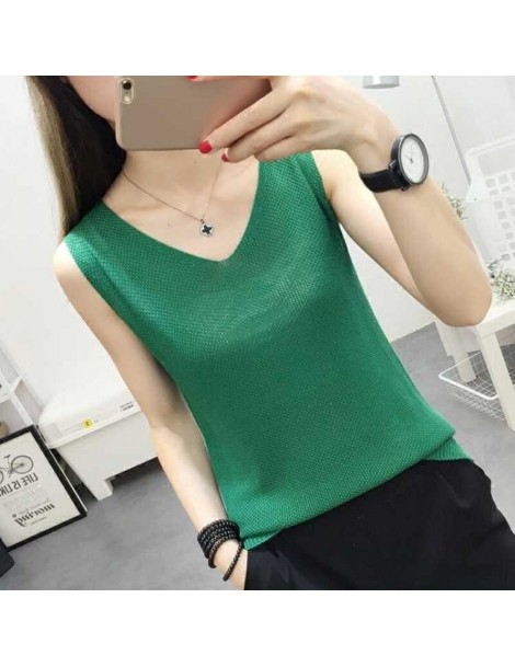 Tank Tops New Solid Slim Women tank Tops Summer Sleeveless Jersey Cotton Tanks Camis Tees For Woman Sexy Top White Black Mult...