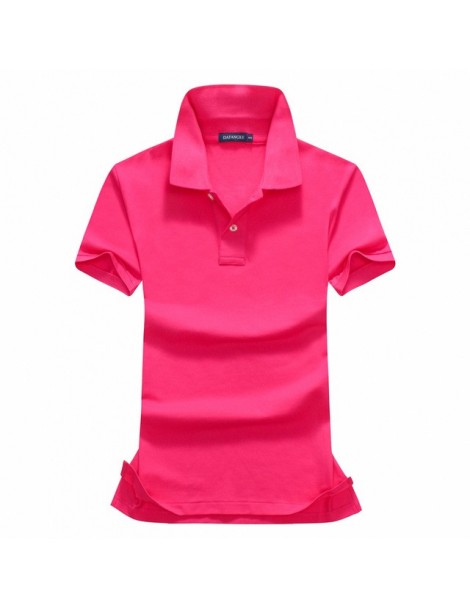 Polo Shirts Hot Sale 2019 Summer Polo Shirt Women New Casual Short Sleeve Slim Polos Shirts Tops Female Cotton Polo Shirt Fas...