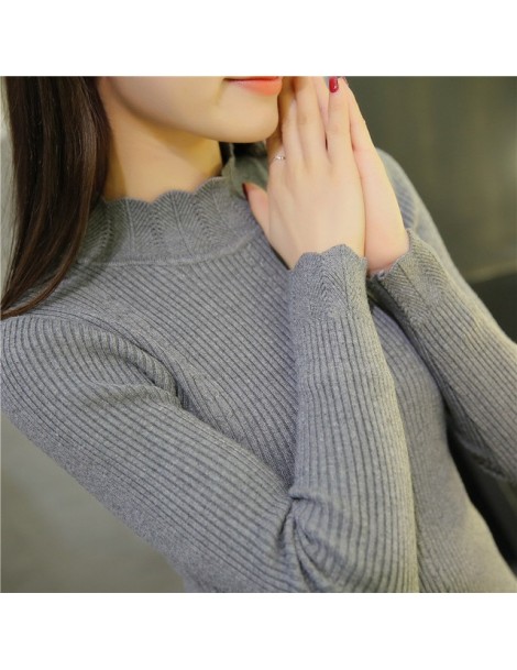 Shrugs new fashion women spring autum Laciness pullover sweater female long-sleeve sweater turtleneck slim basic shirt top - ...