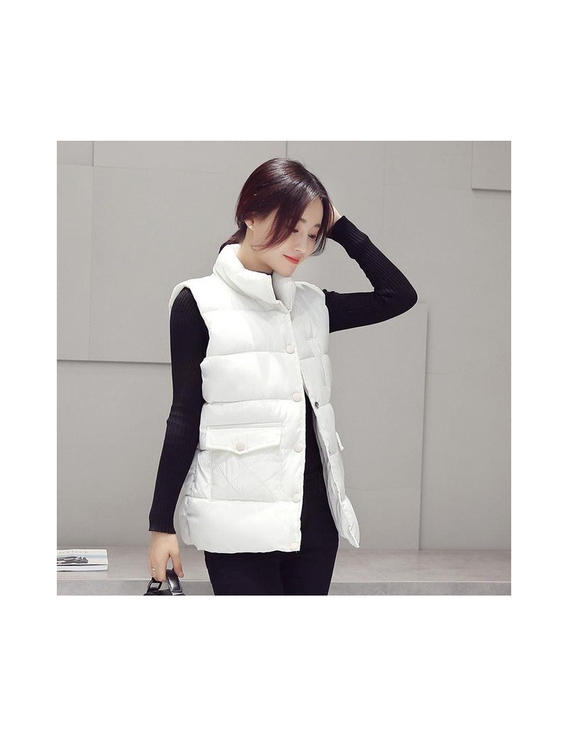 New 2017 autumn and winter women cotton vest white duck down soft warm waistcoat plus size 3XL female outwear brand vest coa...