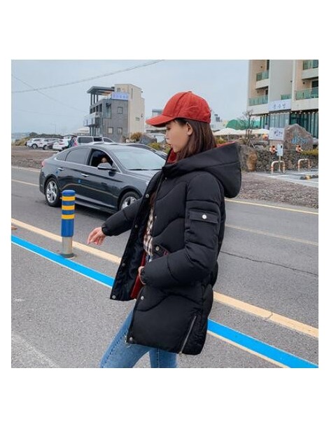 Parkas 2019 Fashion Women Coat Medium Long Winter Down Jacket Women Plus Size Thicken Harajuku Bread Parka Warm Jacket Hooded...