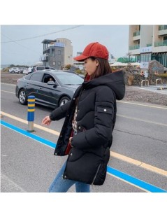 Parkas 2019 Fashion Women Coat Medium Long Winter Down Jacket Women Plus Size Thicken Harajuku Bread Parka Warm Jacket Hooded...
