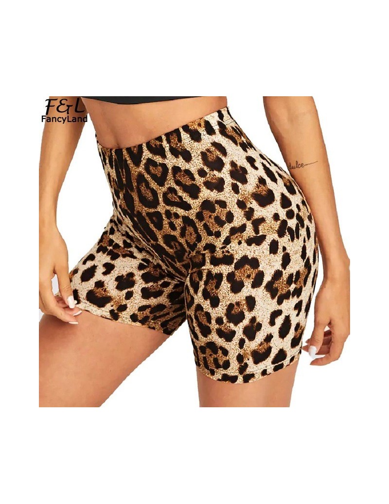 Women Print Fashion Elastic Waist Shorts Casual Beach Casual Summer None Stretchy Short Leggings - dark khaki - 561111888603...