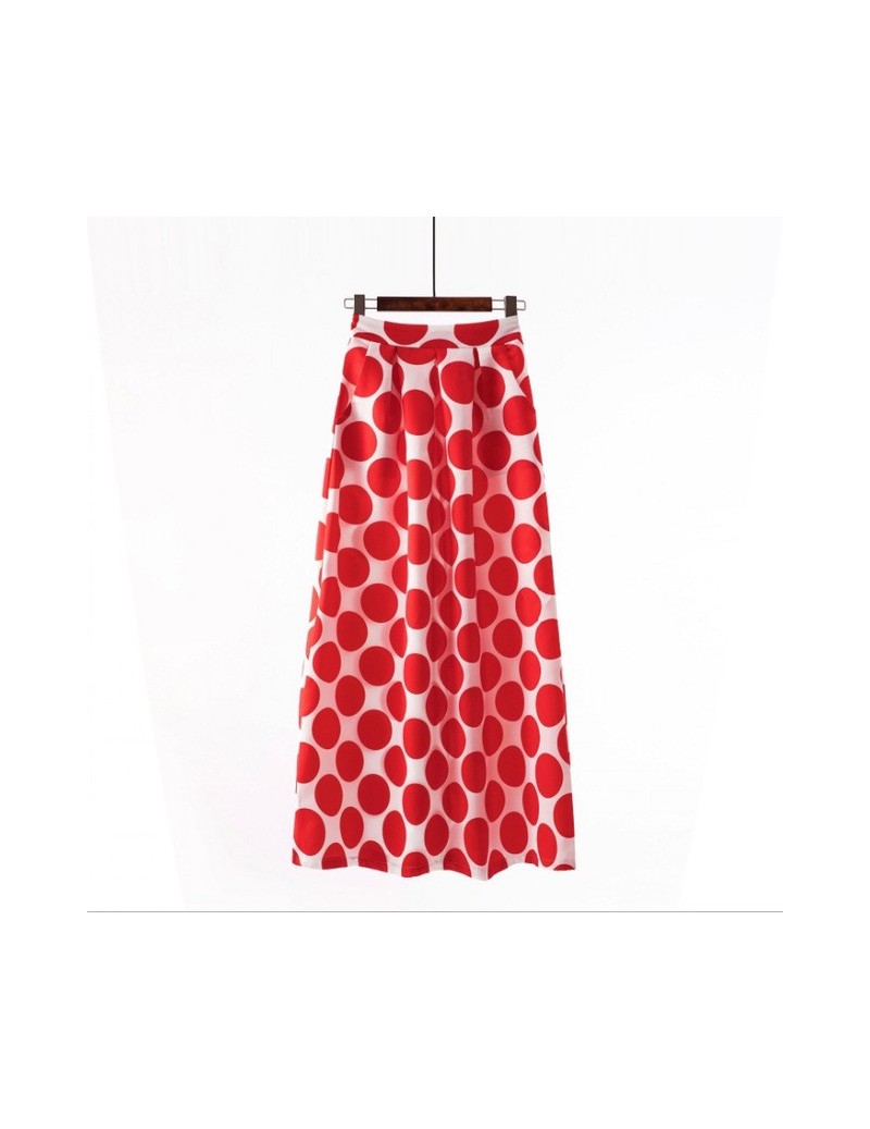 Summer Skirts Womens 2019 Autumn Fashion Foral High Waist Pleated Elastic Waist A Line Long Maxi Skirts For Women with Pocke...