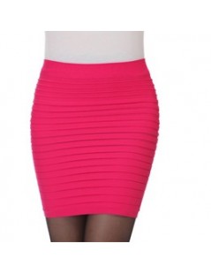 Skirts Cheapest New Fashion 2019 Summer Women Skirt High Waist Candy Color Plus Size Elastic Pleated Sexy Short Skirt - rose ...