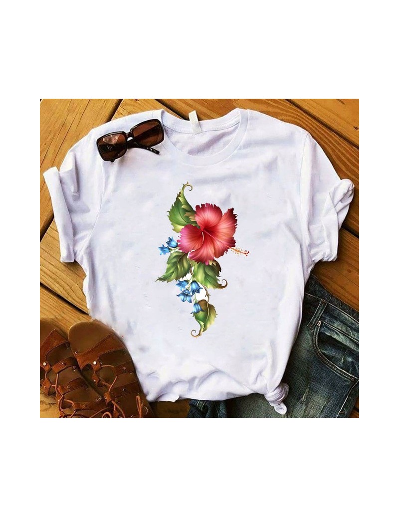 Women T Womens Graphic Sunflower Printing Floral Painting Aesthetic Printed Top Tshirt Female Tee Shirt Ladies Clothes T-shi...