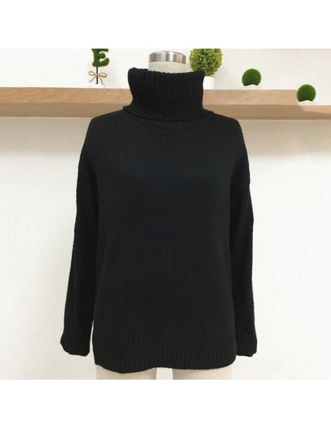 Pullovers Thicken Warm Turtleneck Sweater Women Autumn Winter 2018 Knitted Pullovers Sweaters High Elasticity Pull Femme Soft...