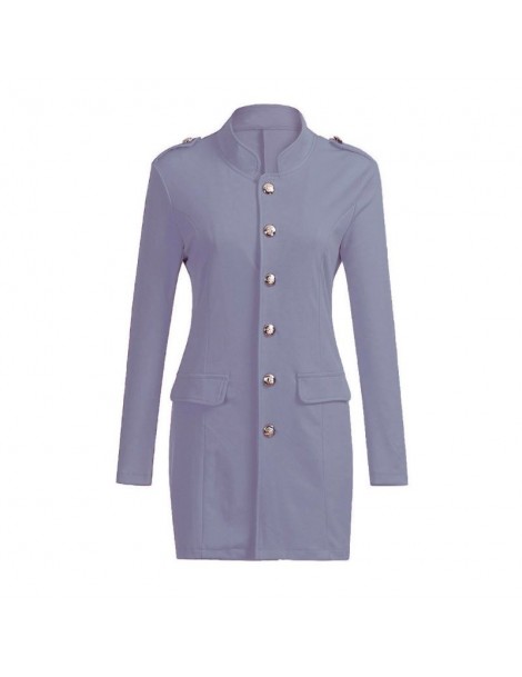 Blazers Women's Button Open Front Suit Military Blazer Ladies Office Work Jacket Coat 449F - Black - 5A111162419749-1 $15.15