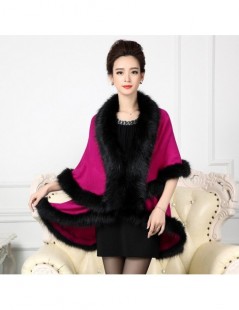Cloak Women Faux Fur Coat Long Purple Cardigan Sweater Cape Shawl Luxury Faux Fur Collar Knitted Sweater Spring Capes And Pon...