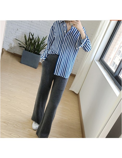 Pants & Capris soft waxy comfortable cashmere camel pants female pure knitted wide leg pants Casual Loose Knitted pants women...