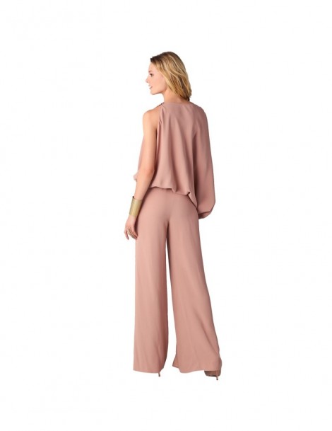 Jumpsuits Rompers Women's Jumpsuit Sexy Elegant Single Sleeve Splice Female Fashion Playsuits Bow Cozy Loose Soild Color Body...