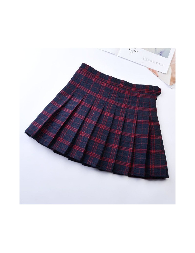 Korean Style Women Pleated Skirt Summer High Waist Japanese Sweets Plaid Mini Skirt School Girl Saia Colegial Jupe Plisse Fe...