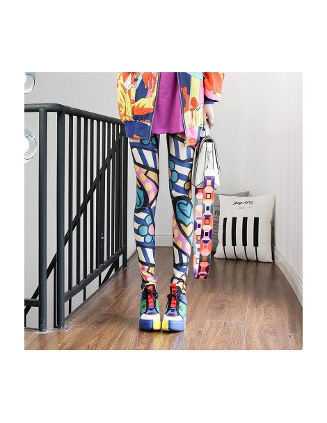 Leggings 2019 Women Leggings High Waist Cartoon Comic Beauty Print Trousers Soft - 21 - 4V4157739043-21 $10.64