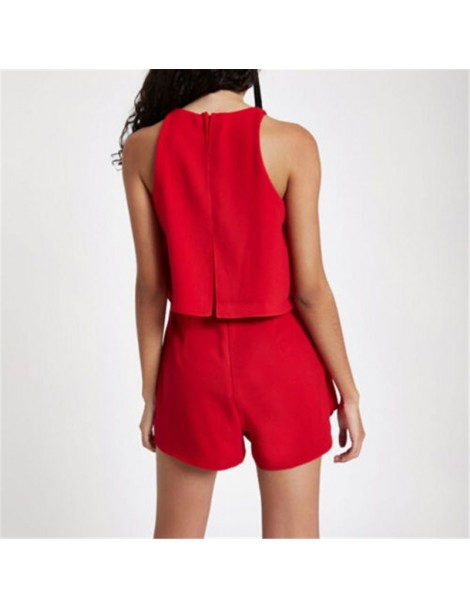 Rompers Summer Women Jumpsuit Casual Wide Leg Pants Sleeveless Solid Clothing Casual Female Rompers Playsuits Ladies Bodysuit...