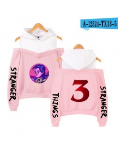 Hoodies & Sweatshirts Lecky Shoulder Hoodies Sling Sweatshirt Women Stranger Things 3 Print Sweatshirt Kpop Tops Casual Stree...