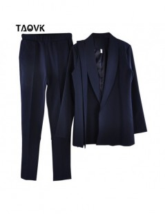 Office Lady Pant Suits Women's Sets Belt Blazer top and pencil pants two piece outfits femme ensemble Pantsuit Spring 2019 -...