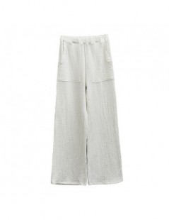 Pants & Capris moda mujer 2018 trousers women roupas sweatpants 100% cotton linen Straight pantalon palazzo pants Broad leg p...