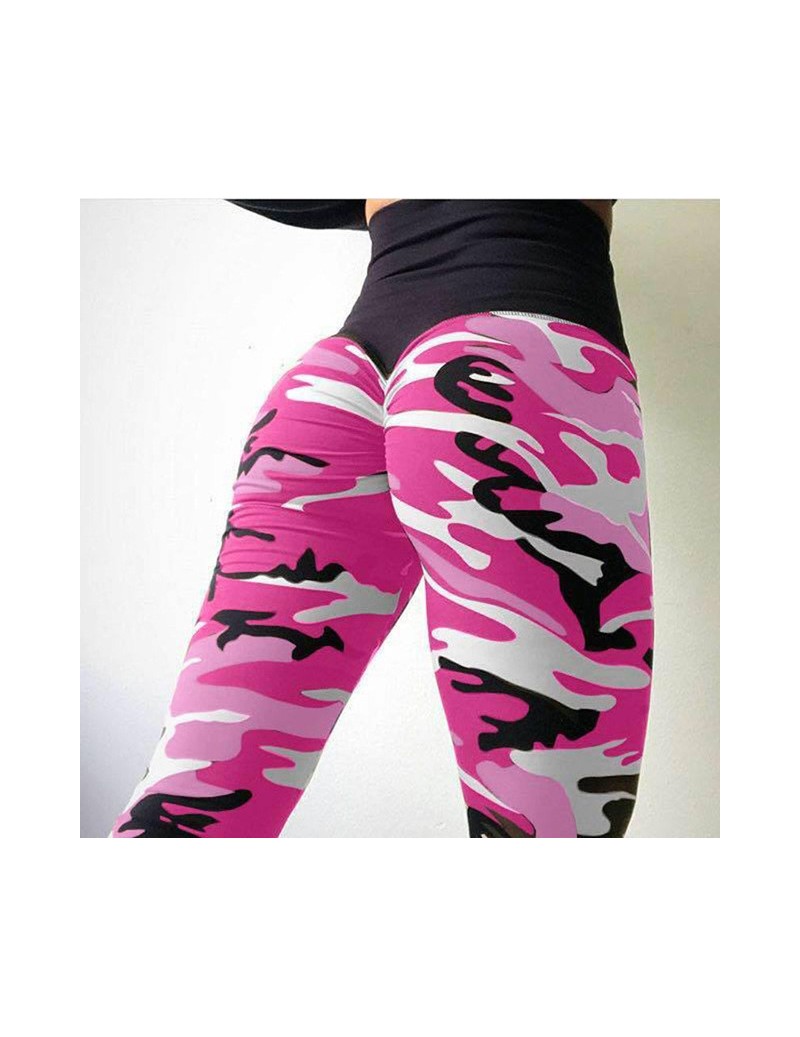 Leisure Stitching Camouflage Leggings Women High Waist 2019 Women's Clothing Pants Breathable Fitness Leggins Mujer - Pink -...