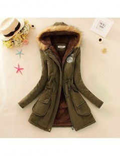 Parkas Winter Warm Coat Women Long Parkas Fashion Faux Fur Hooded Womens Overcoat Casual Cotton Padded Jacket Mutil Colors - ...