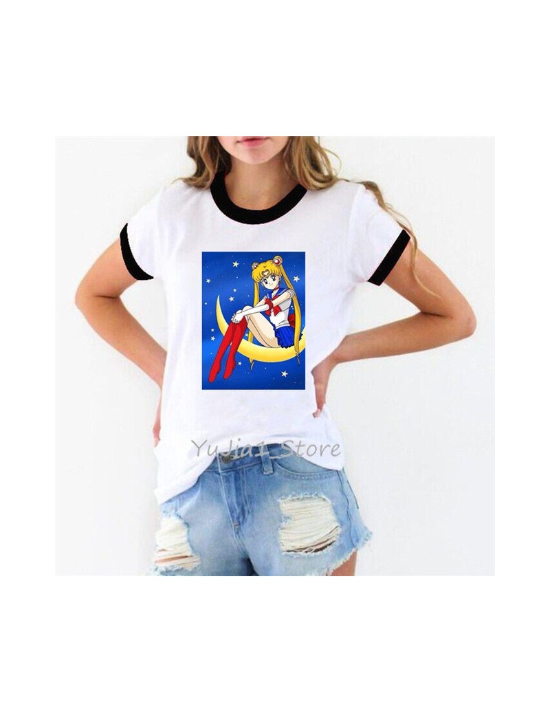 T-Shirts Summer 2019 tops tee shirt femme anime sailor moon print t shirt women harajuku kawaii clothes korean style streetwe...
