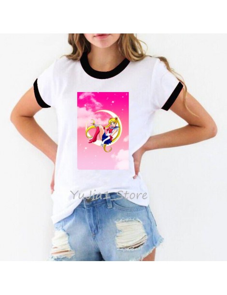 T-Shirts Summer 2019 tops tee shirt femme anime sailor moon print t shirt women harajuku kawaii clothes korean style streetwe...