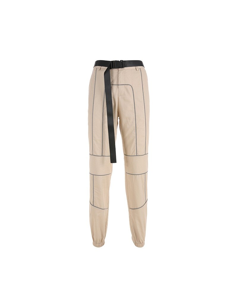 Pants & Capris Streetwear Pants Women High Waist Reflective Patchwork Cargo Pants Women Fashion Ankle-length Trousers Pencil ...