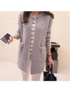 Cardigans Autumn winter new women's pink sweater in the long sweater was thin mohair Korean sweater coat long sleeve Cardigan...