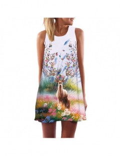 Dresses Summer Mini Dress Women Floral Print Dress Above Knee Casual Loose Beach Wear Sleeveless Vest Dress Vestido sukienki ...