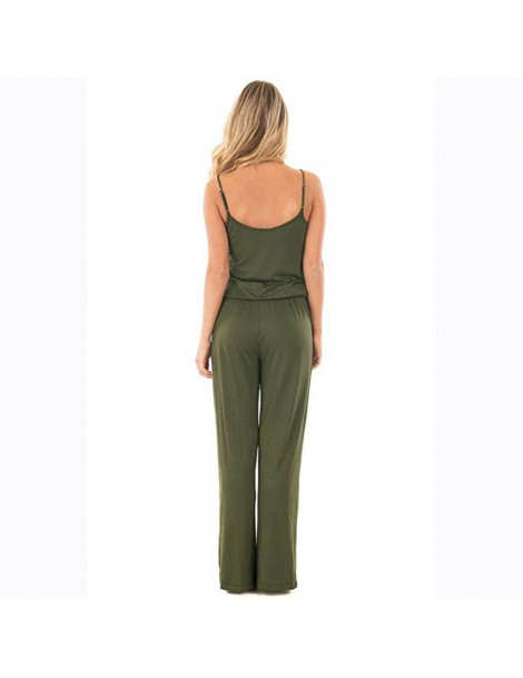 Jumpsuits Women Summer Sleeveless Jumpsuit Brief lazy Casual Loose Sexy Long Playsuit Solid Holiday beach Boho Rompers Mono M...