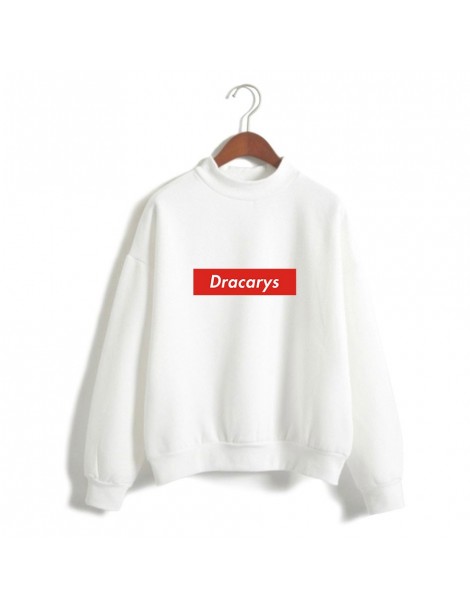 Hoodies & Sweatshirts Dracarys Fashion Printed Turtleneck Sweatshirts Women/Men Long Sleeve Sweatshirts 2019 Hot Sale Casual ...