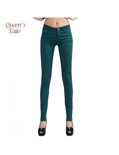 Jeans Jeans Women Cotton Pencil Leggings Skinny Jeans Mid Waist Woman Slim Fit Woman Full Length Candy Color - coffee - 4B396...