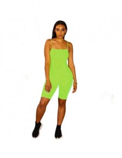 Rompers Sexy Solid Color Sleeveless Spaghetti Strap Square Collar Playsuits Summer Club Women Backless Skinny Short Jumpsuits...