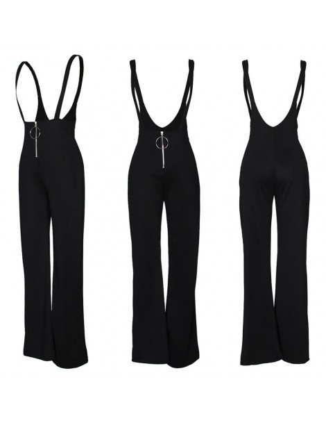 Jumpsuits Backless Spaghetti Strap Casual Jumpsuits Female Wide Leg Pants Spring Winter Sexy Overalls Rompers Womens Jumpsuit...
