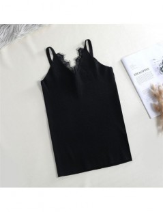 Tank Tops chic summer lace knit Tank Tops Women sexy girls camisole v-neck top sleeveless t shirt short female basic camis so...