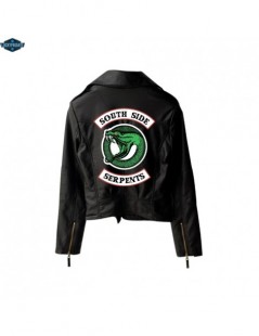 Jackets New Riverdale PU Printed Logo Southside Riverdale Serpents Jackets Women Riverdale Serpents Streetwear Leather Jacket...