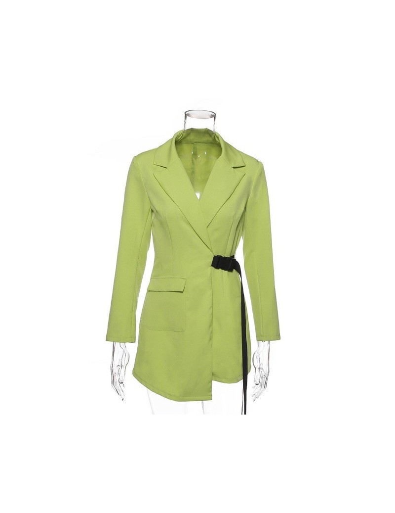 Blazers Women New Turn-Down Collar High Waist Irregular Blazer Elegant Long Sleeve Slim Suit Coat High Street Solid Long Outw...