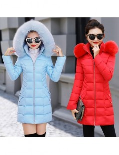 Parkas Women Winter Jackets Coats 2019 New Down cotton Hooded Parkas Feminina Warm Outwear Faux Fur Collar Plus Size 3XL Long...