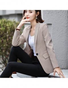 Blazers 2018 Fashion Plaid blazer women autumn winter spring New chic long sleeve plus size striped jacket office ladies work...