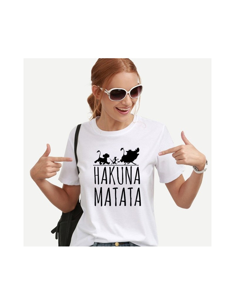 T-Shirts 2017 Hakuna Matata lettera della stampa Tee shirt Homme Donne di Estate t shirt A Manica corta Plus Size women casua...