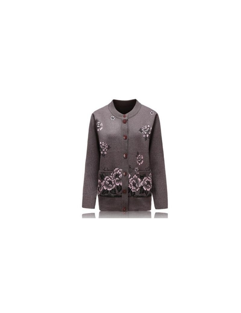 Autumn and winter Female sweater coat fashion cashmere sweater women's cardigan jacket plus size XL-4XL printed cardigan ODF...