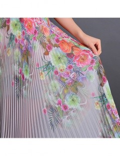 Skirts Casual Accordion Pleated Skirts Womens Spring Summer 2018 New Fashion Chiffon Long Skirt Elastic High Waist Skirt Wome...