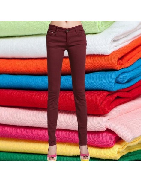 Jeans Woman Jeans Solid Pencil Women Pants Girls Sweet Candy Color Slim Trousers Femme Pantalon Good Quality Women Leggings -...