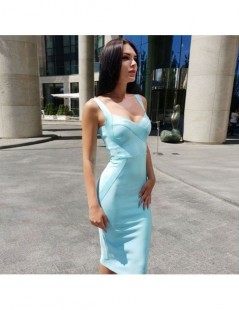 Dresses 2019 New Woman Bandage Dress Yellow White Red Blue NudeBackless Club Dress Sexy Celebrity Bodycon Club Party Dress Ve...