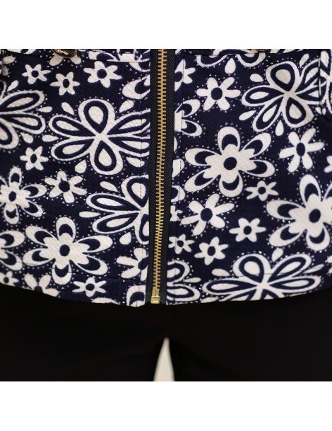Jackets New Fashion Mom Zipper Jacket Coat 5XL Plus Size Women Clothing Print Slim Long Sleeve Outwear Jaquetas - Dot - 4P381...