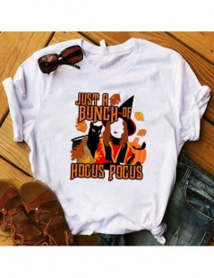 Women T Ear Just A Bunch of Hocus Pocus Print Happy Halloween Womens Top Tshirt Female Graphic Tee Shirt Ladies Clothes T-sh...