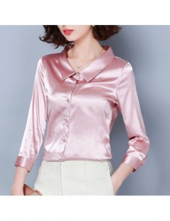 Blouses & Shirts Women Tops and Blouses Casual Silk Blouse Harajuku Long Sleeve Blusa Feminina Tops Shirts Solid Plus Size XX...